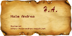 Halm Andrea névjegykártya